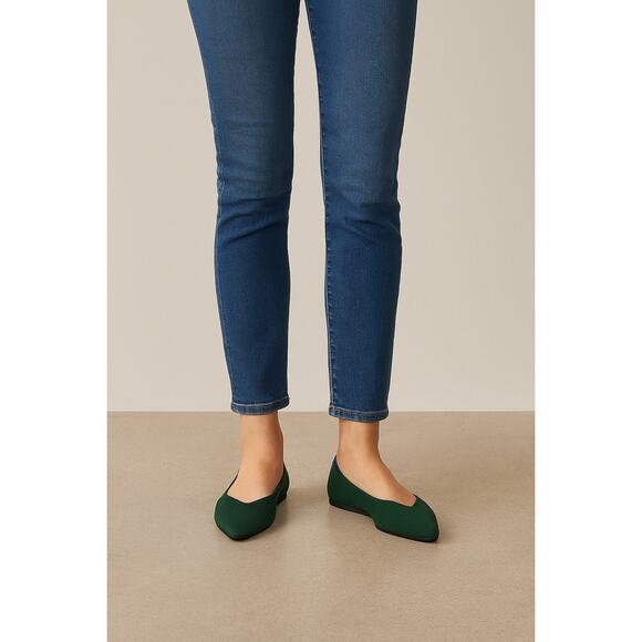 Rare Retired Rothy’s Emerald The Point Flat Women’s Size 9.5 - Picture 1 of 5